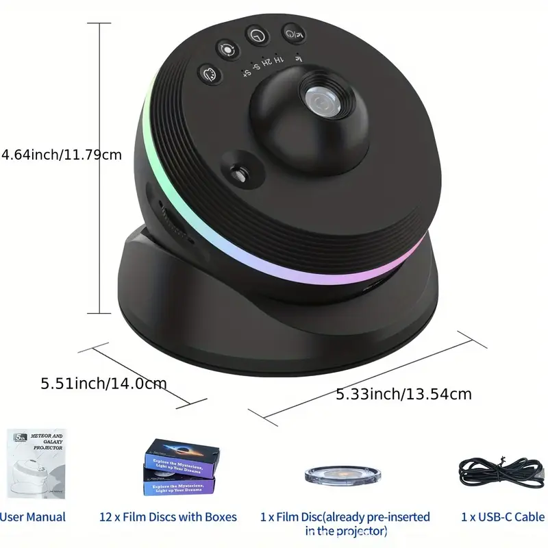 Galaxy Projector Light with USB and 13 Film Modes